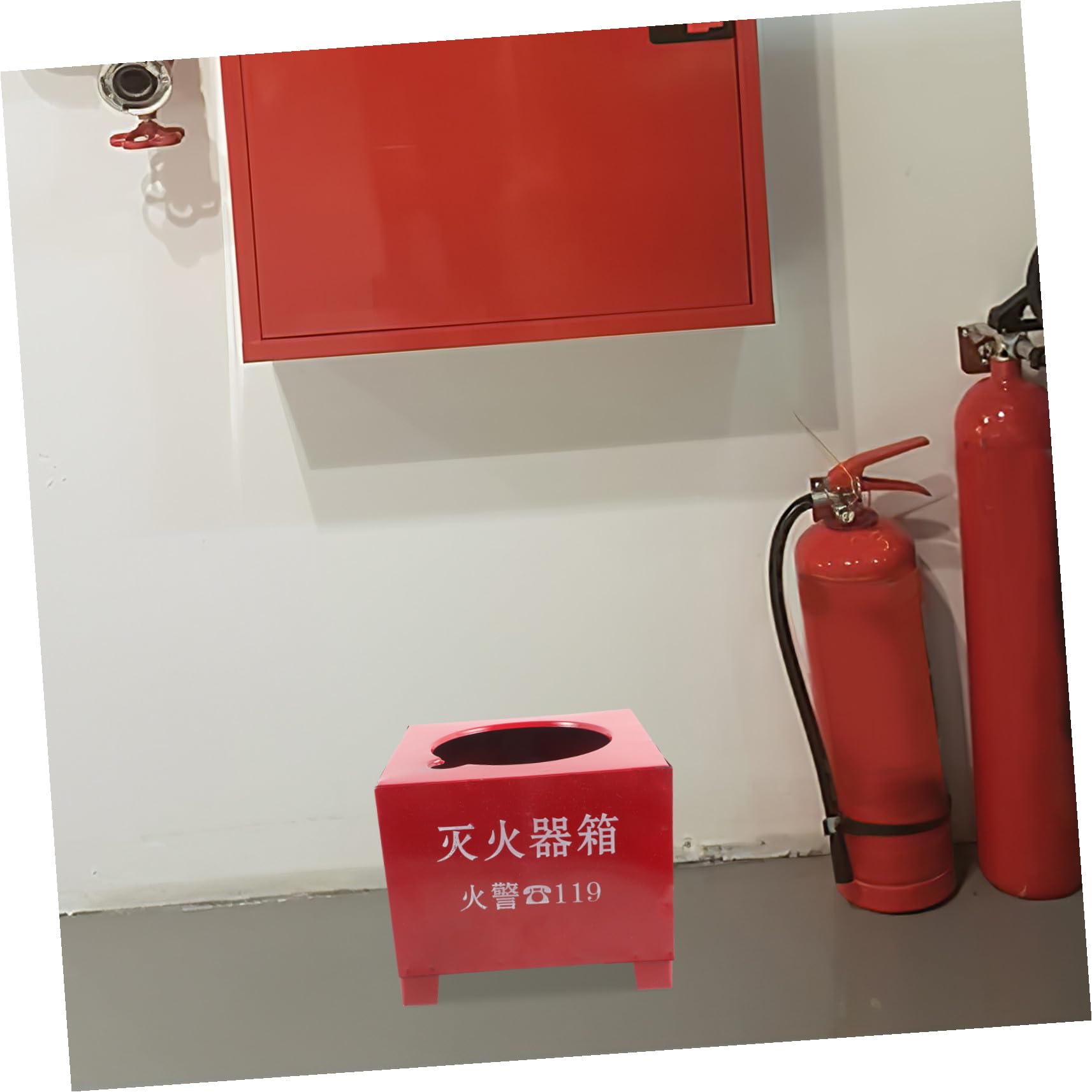 Beaupretty Soporte Práctica en de para Incendios de Hierro Extintor Rojo para 2-4kg, Base y Resistente para Montaje Adecuado Hogar