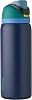 Owala FreeSip Insulated Stainless Steel Water Bottle with Straw for Sports and Travel, BPA-Free, 32-oz, Teal/Navy (Nautical Twilight)