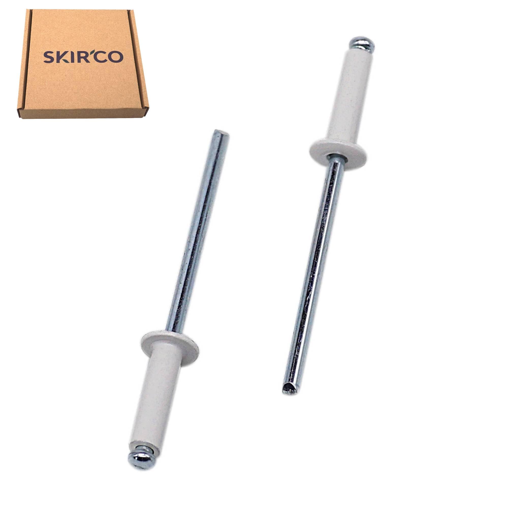 SKIR'CO (100 pcs) Painted Blind Rivets 3.2 x 12 mm, Aluminium Blind Rivets, DIN 7337, Dome Head, Steel Mandrel - Image 2