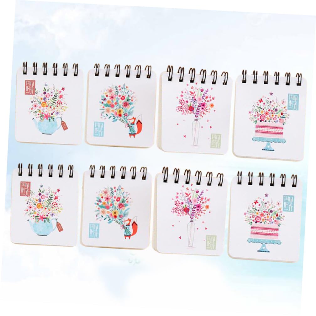 DOITOOL 2 Ensembles Carnet À Spirale Cartoon Bloc Notes Portable Pratique Pour Bureau Et École Fournitures Scolaires Plusieurs styles 8 Pièces * 2