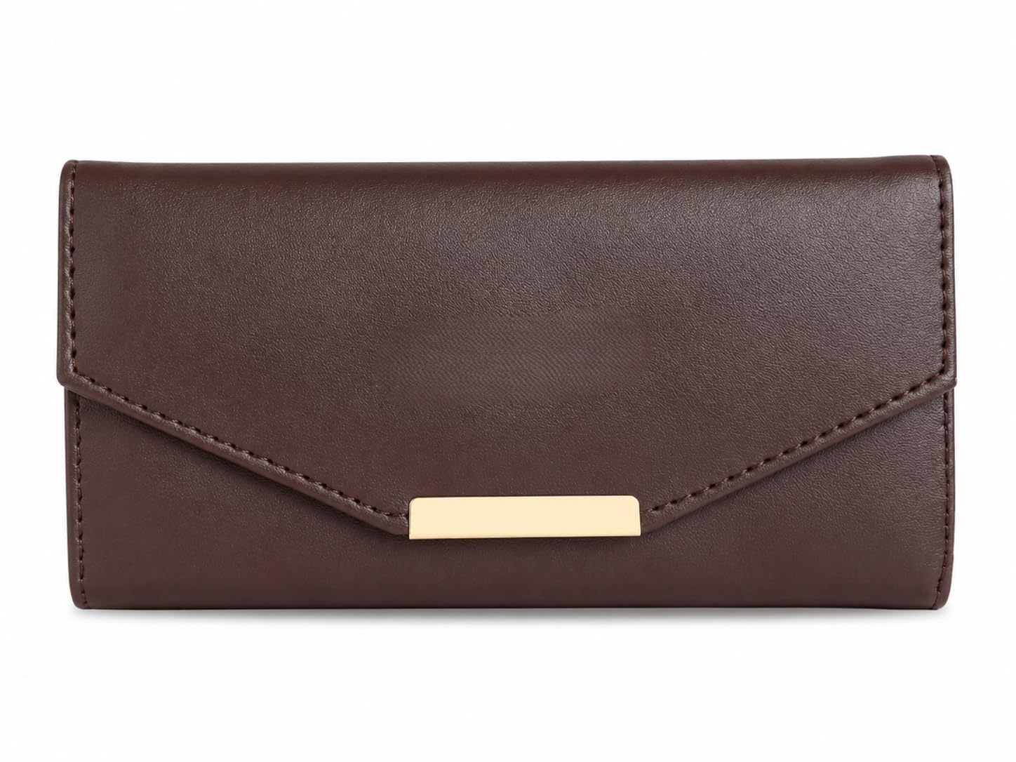 Elegant Women's PU Leather Wallet | Long Clutch Purse with Card Slots, Cash Compartments & Secure Flap Closure (Brown)-image-38