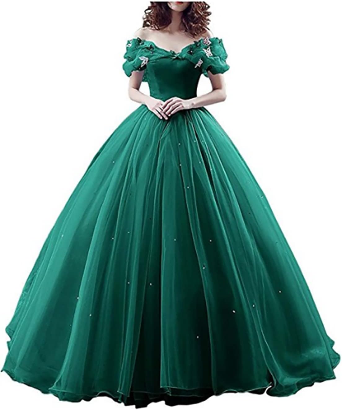 green cinderella dress
