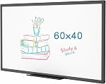 VIZ-PRO Magnetic Dry Erase White Board, 36 X 24 Inches, Black Aluminium Frame