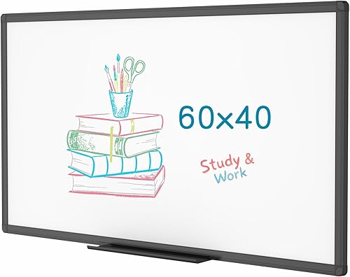 Miniatura 7 de VIZ-PRO Pizarra magnética blanca de borrado en seco, 48 x 36 pulgadas, marco de aluminio negro