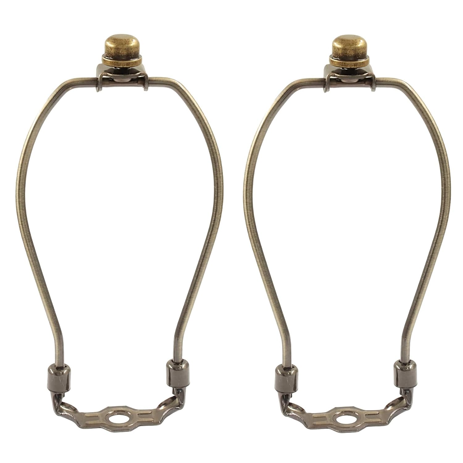 Bonsicoky 2 Pack 7 Inch Nickel Lamp Harp Holder for Table Lamps, Bronze