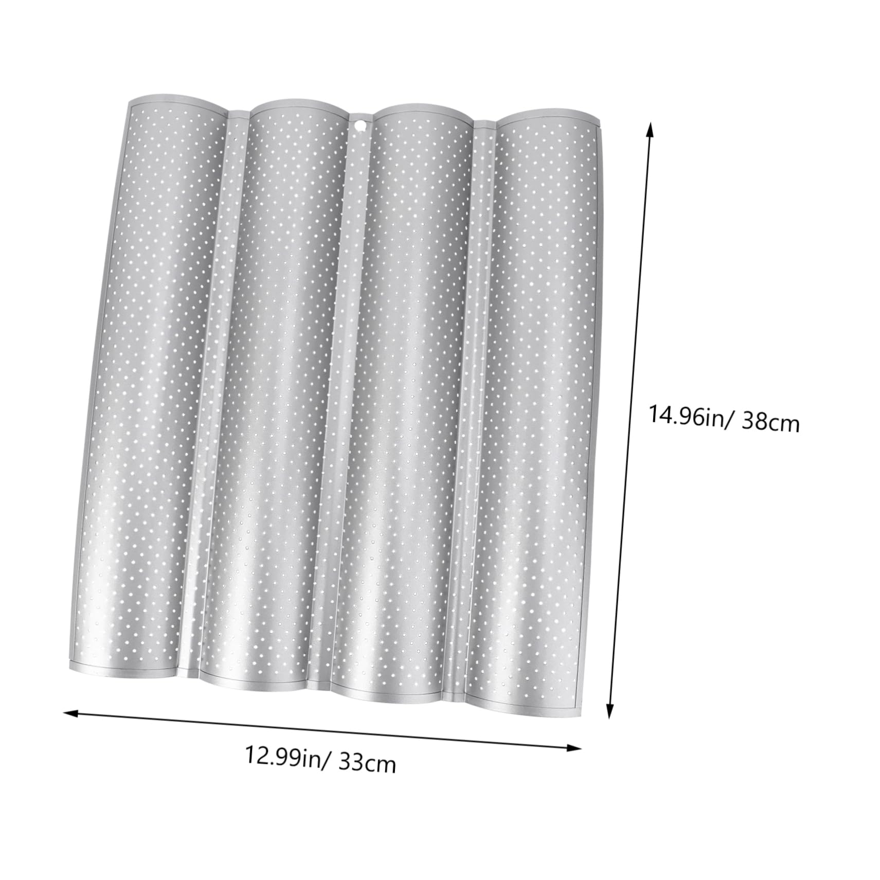 Unomor Baking Mould for French Bread Non-stick Wave Stick Baking Tray for Home Cake Shops Silver Bakeware Tool Easy Cleaning