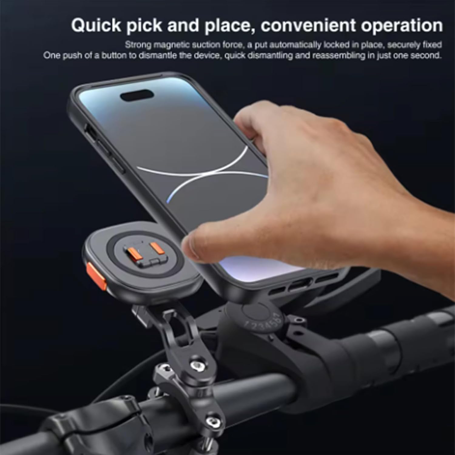 Motorcycle Phone Mount Rotation Fast Release Aluminum Bracket Aluminum Alloy Phone Stand for Bike