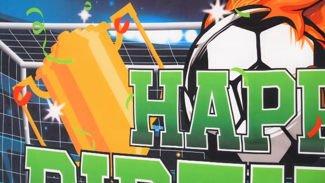 Telón de fondo para fiesta de cumpleaños de fútbol 72.8 x 43.3 in miniatura 7