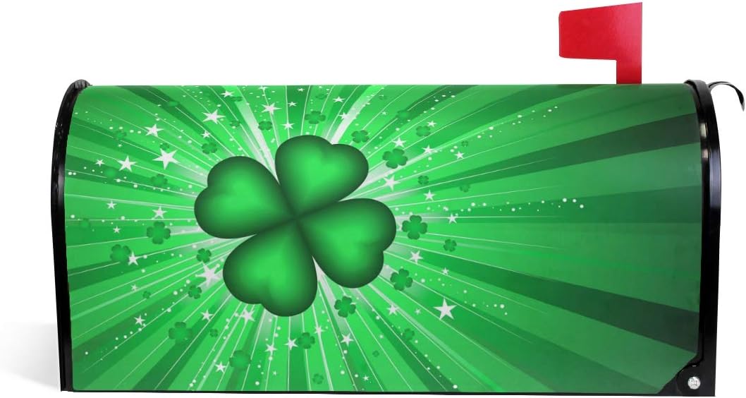 WOOR St Patricks Day Magnetic Magnetic Mailbox Cover Standard Size for Garden Yard Outdoor Decorations-18 x 20.8"