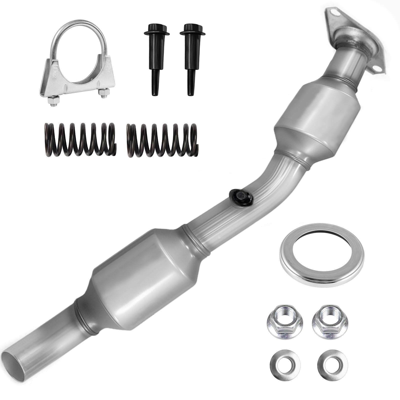 Lilvduybz Stainless Steel Direct-Fit Catalytic Converter Compatible with Toyota Corolla 2009-2013, Matrix and Pontiac Vibe 1.8L Models, Straight-through Catalytic Converter - 2