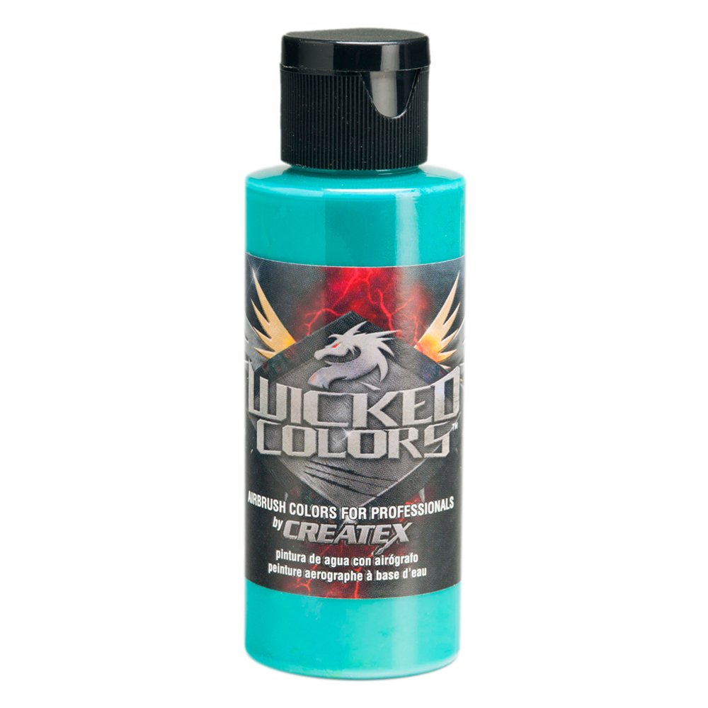 Wicked Colors 2-Oz Wicked Florescent Aqua Createx Paint