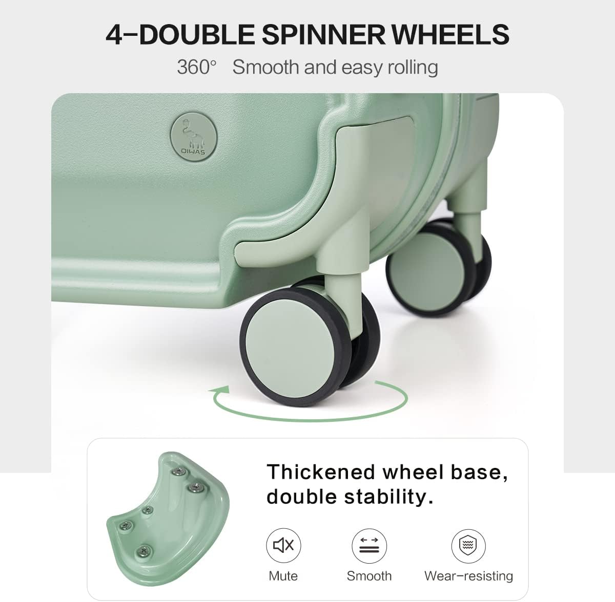 Review OIWAS Suitcase Luggage, Carry on Travel Case with TSA Lock, Mute