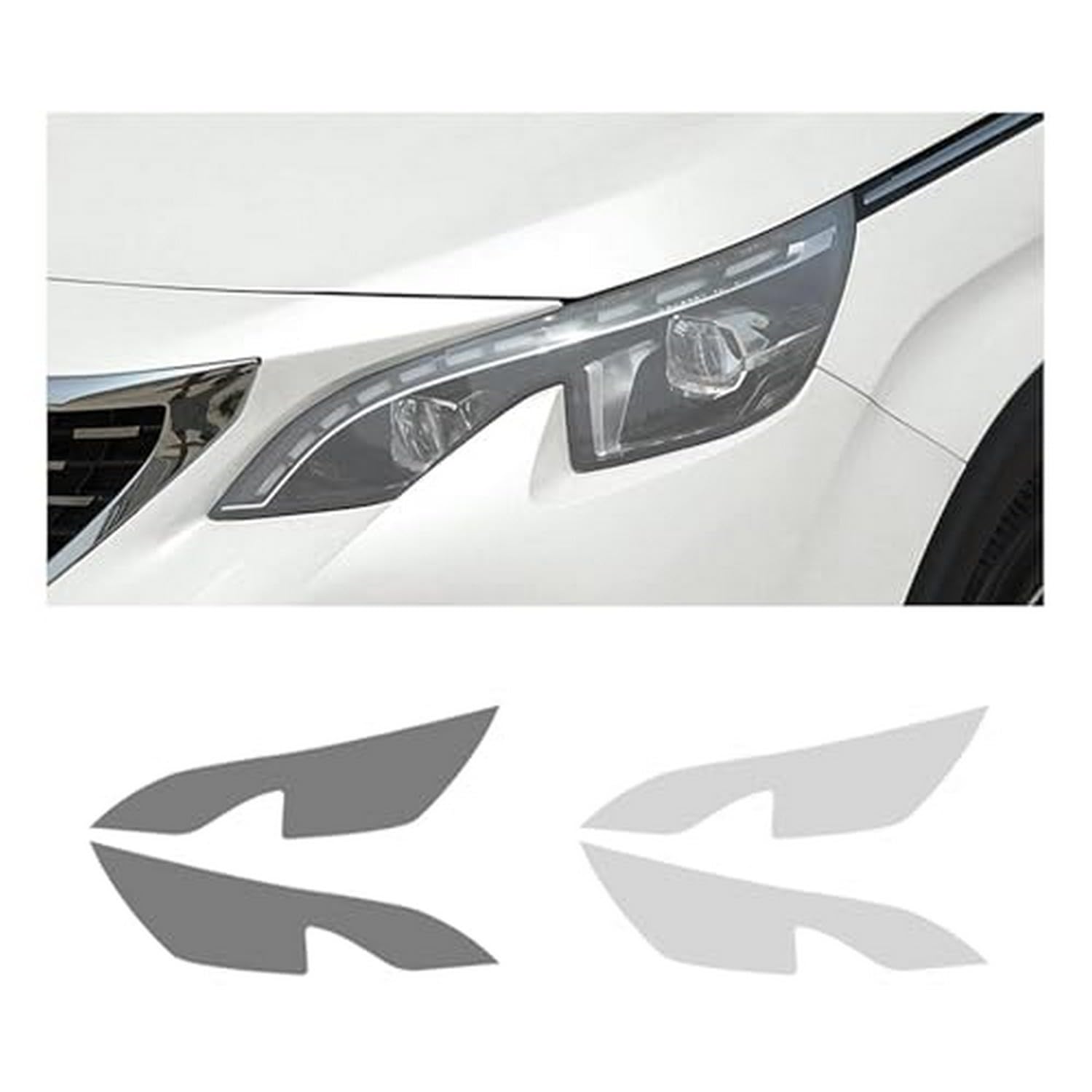 Protection phare Peugeot 5008 contre rayures film TPU noir