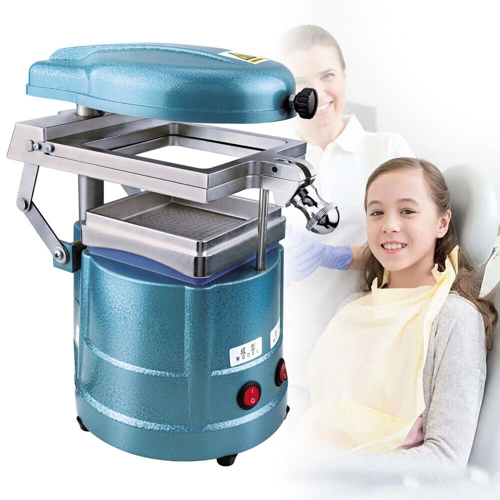 Próżniowa maszyna do termoformowania do laboratorium dentystycznego, 800 W, regulowana rama, symetryczne ogrzewanie, do ciężkich obciążeń