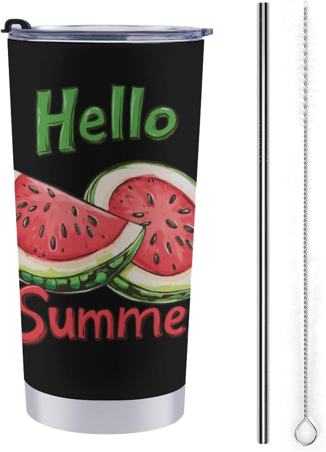 Watermelon Travel Coffee Mug Stainless Steel Insulated Tumbler Water Bottle Tea Cup for Home Office