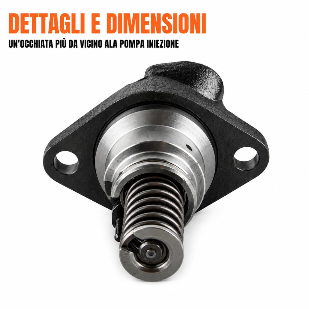 Pompa Iniezione Completa Compatibile per Motore Lombardini Diesel 6LD 360, 6LD 400, 6LD 435 per Motozappa e Motocoltivatore