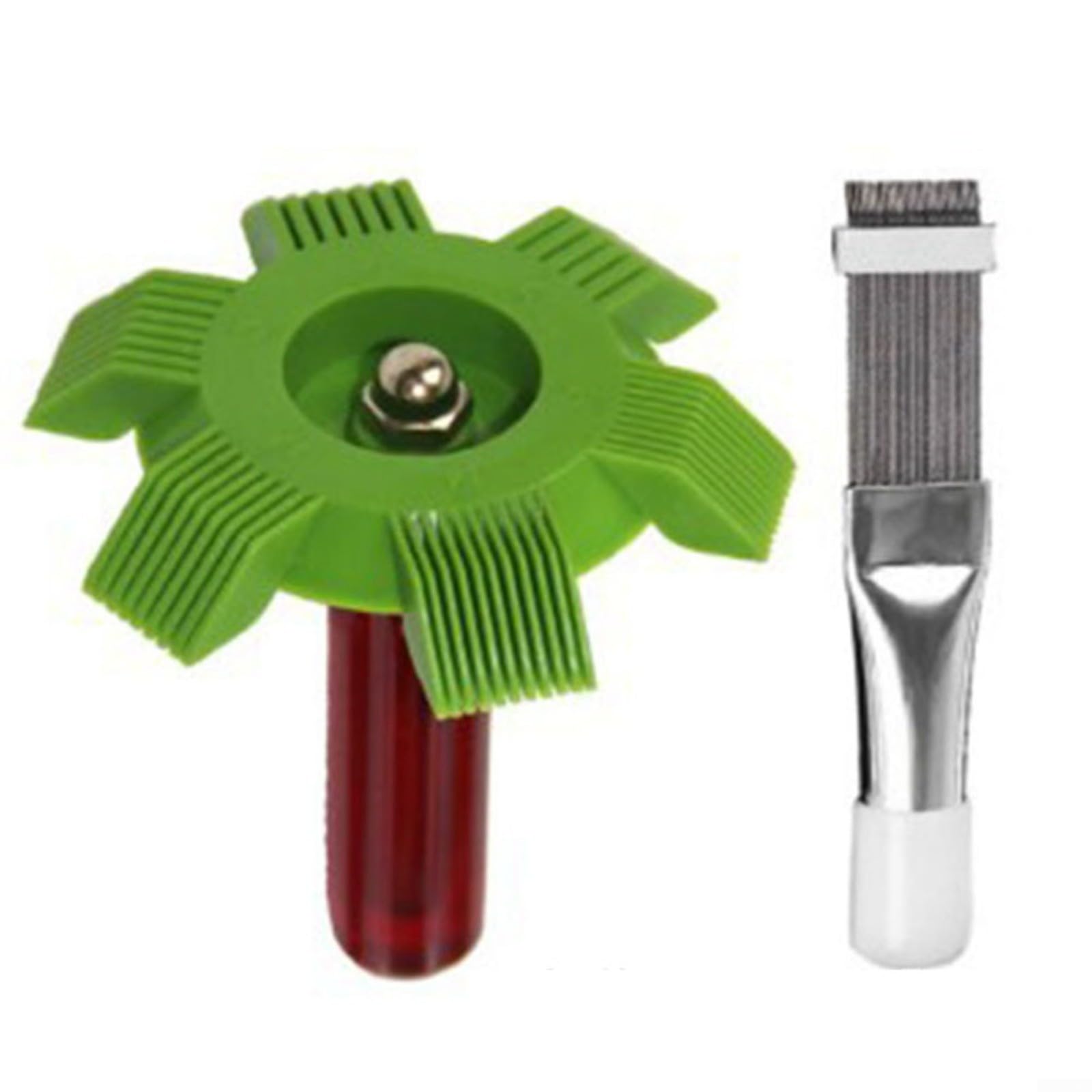 Set Pulizia Condizionatore: Spazzola Per Condensatore E Pettine Alette In Acciaio Inox (2 Pezzi)