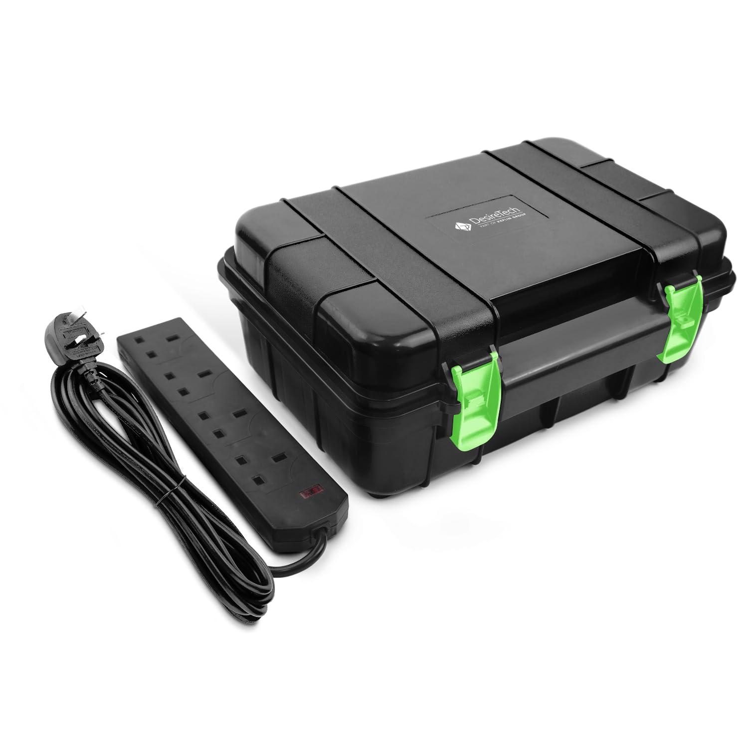 Desiretech Weatherproof Outdoor Electric Box With 10M Extension Lead- Large 5056475426901
