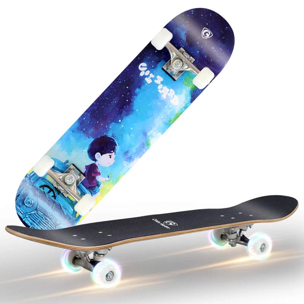 Patineta Completa de 31 Pulgadas Stunt Tail Kick Enfoque y Equilibrio de Alta precisión Desarrollar Esqueleto Arce Bearing Cumpleaños Aplicable a niños pequeños