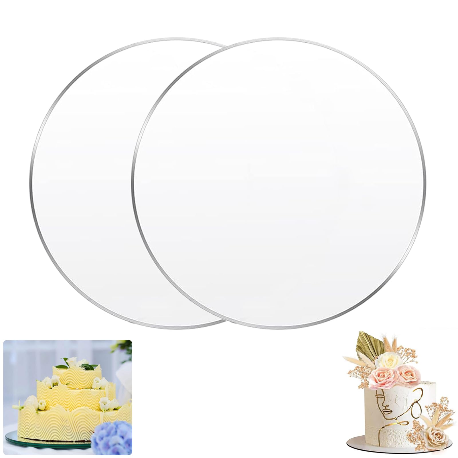 Gsrhzd 5er Set Acrylplatten Rund - 25cm Durchmesser 2mm Transparent Für DIY Projekte