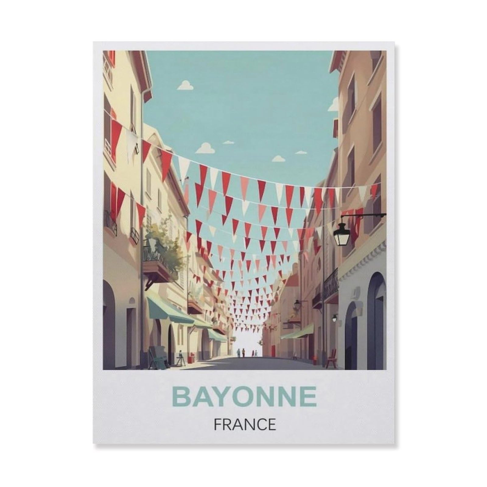 Vintage Art Metal Signs Funny Sign，Bayonne France(30x40cm）