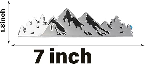 Miniatura 10 de Emblema de montaña, adhesivo de árbol de material ABS para tronco trasero de montaña, gráfico para insignia de vehículo o emblema, accesorios de