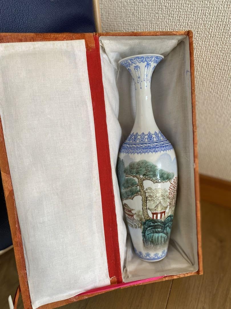 Amazon.co.jp: レトロ 中国景徳鎮 山水 壺 磁器 工芸品 美術品 