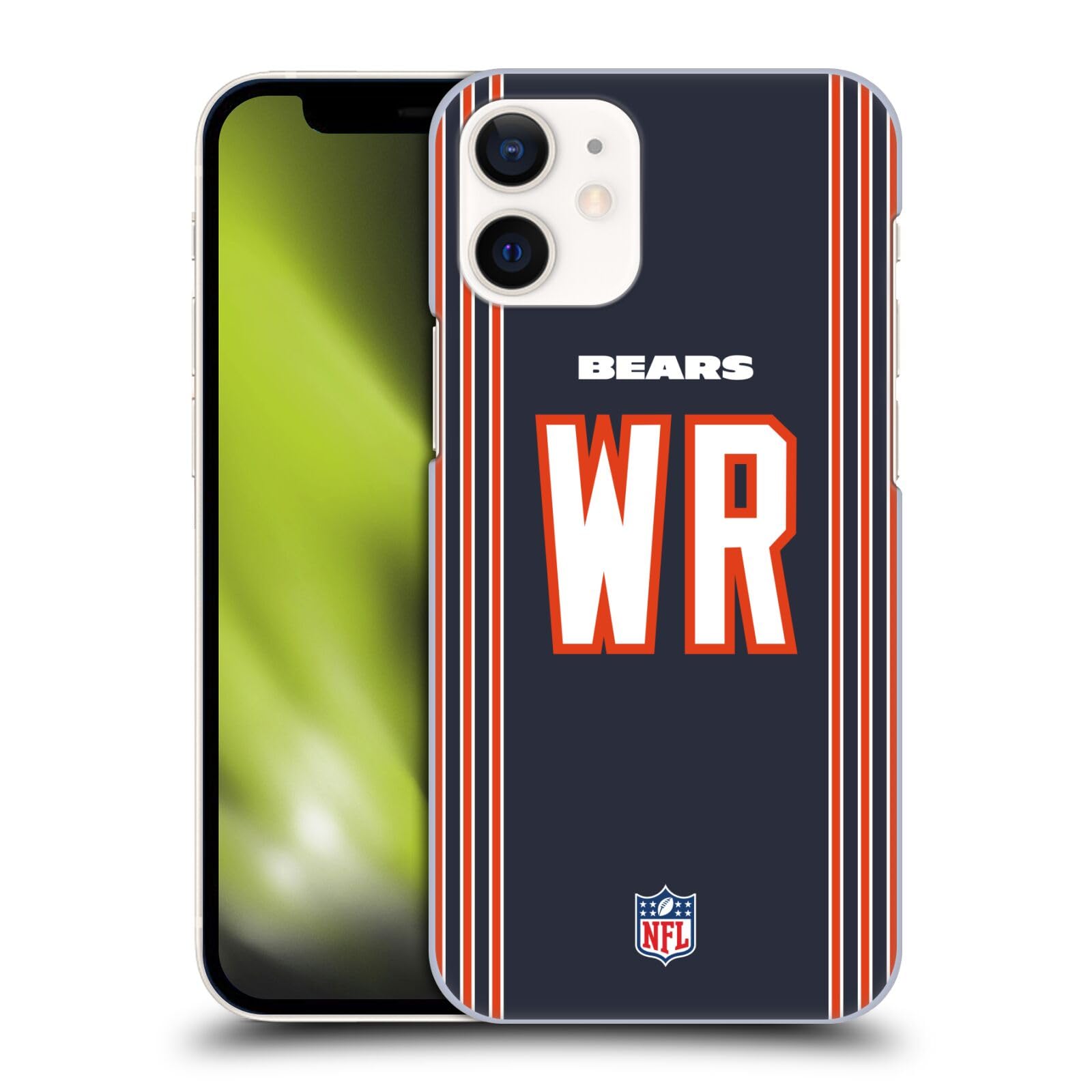 Head Case Designs Officially Licensed NFL WR Navy Chicago Bears Positions & Logo Hard Back Case Compatible With Apple iPhone 12 Mini