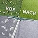 ORIENTOOLS Gartenharke Kunstrasenbürste Kunststoff Blatt Harke Mit Dreiteiliger Griff 75 bis 135 cm, Kunstrechen mit PBT Bürste für Rasen und Teppiche