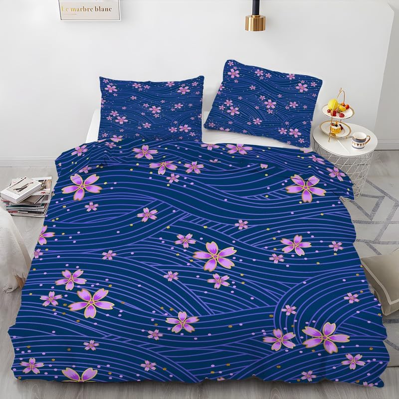 Juego de funda de edredón de microfibra suave y 2 fundas de almohada de 20 x 36 pulgadas, juego de cama con cremallera para decoración de habitación