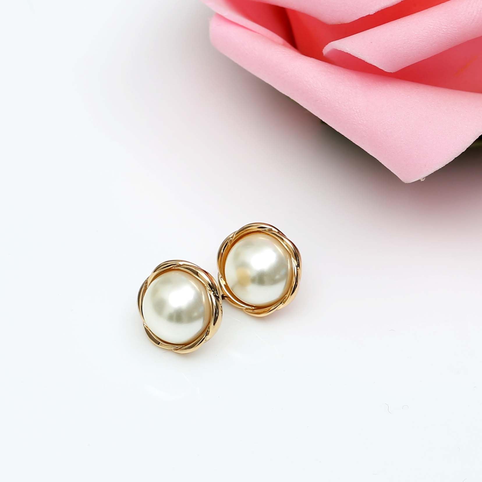 Condition photo showing Brand New for Pearl Earrings for Women dangling 14K Gold Pearl Drop Earrings Stud 5A Diamond Dangle Fashion Elegent Jewelry