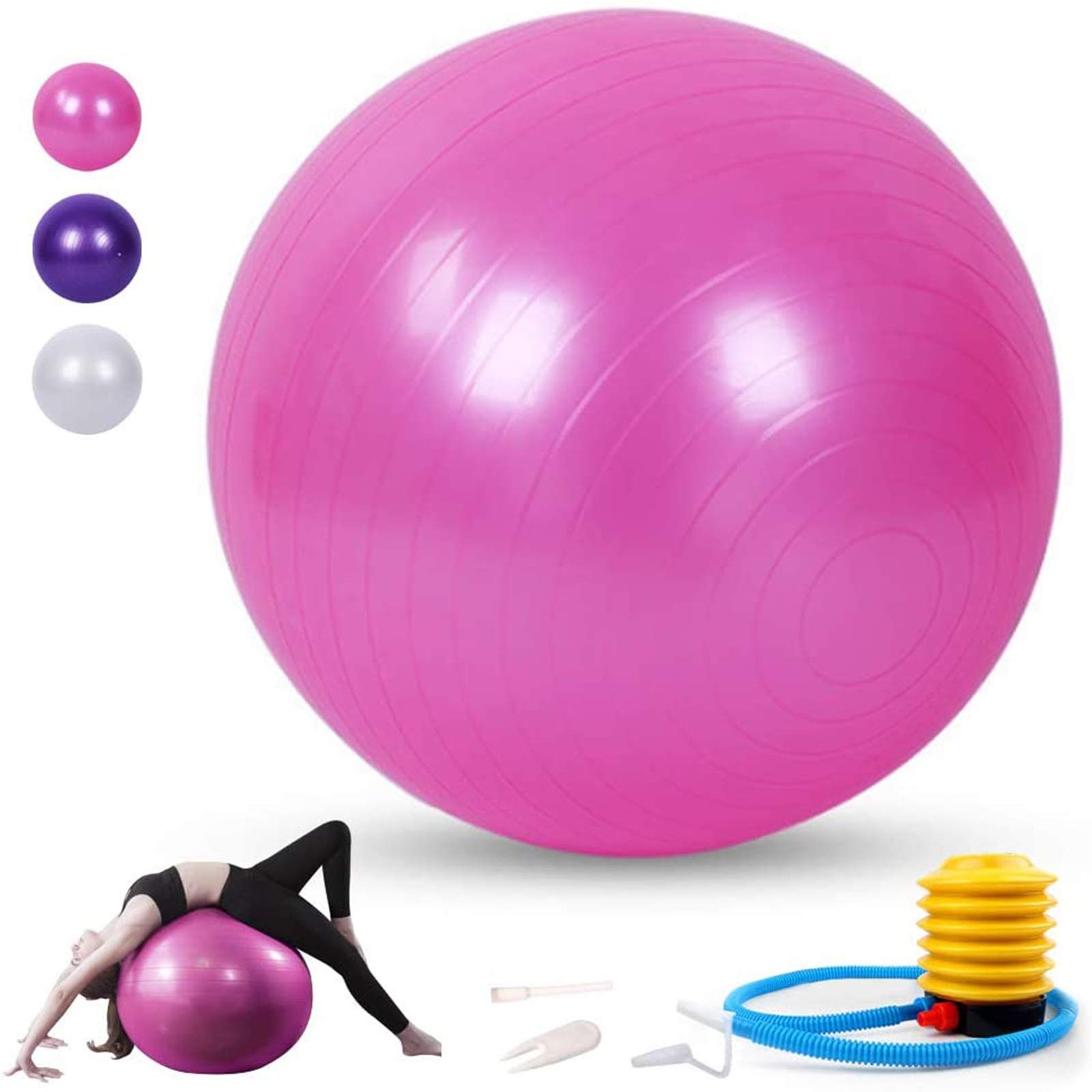 Gymnastikball, Sitzball Büro Ergonomisch, Perfekter Trainingsball Bürostuhl, Anti-Burst Extra Dicker Yoga Ball, Groß Pilates Ball, Schweizer Ball Mit Pumpe, Für Fitness Midwifery Arbeit