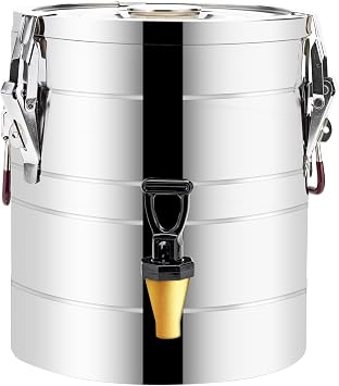 Stainless Steel Insulated Beverage Dispenser, Cold and Hot Drink Dispenser 30 Liters-7.93 Gallons Water Dispenser