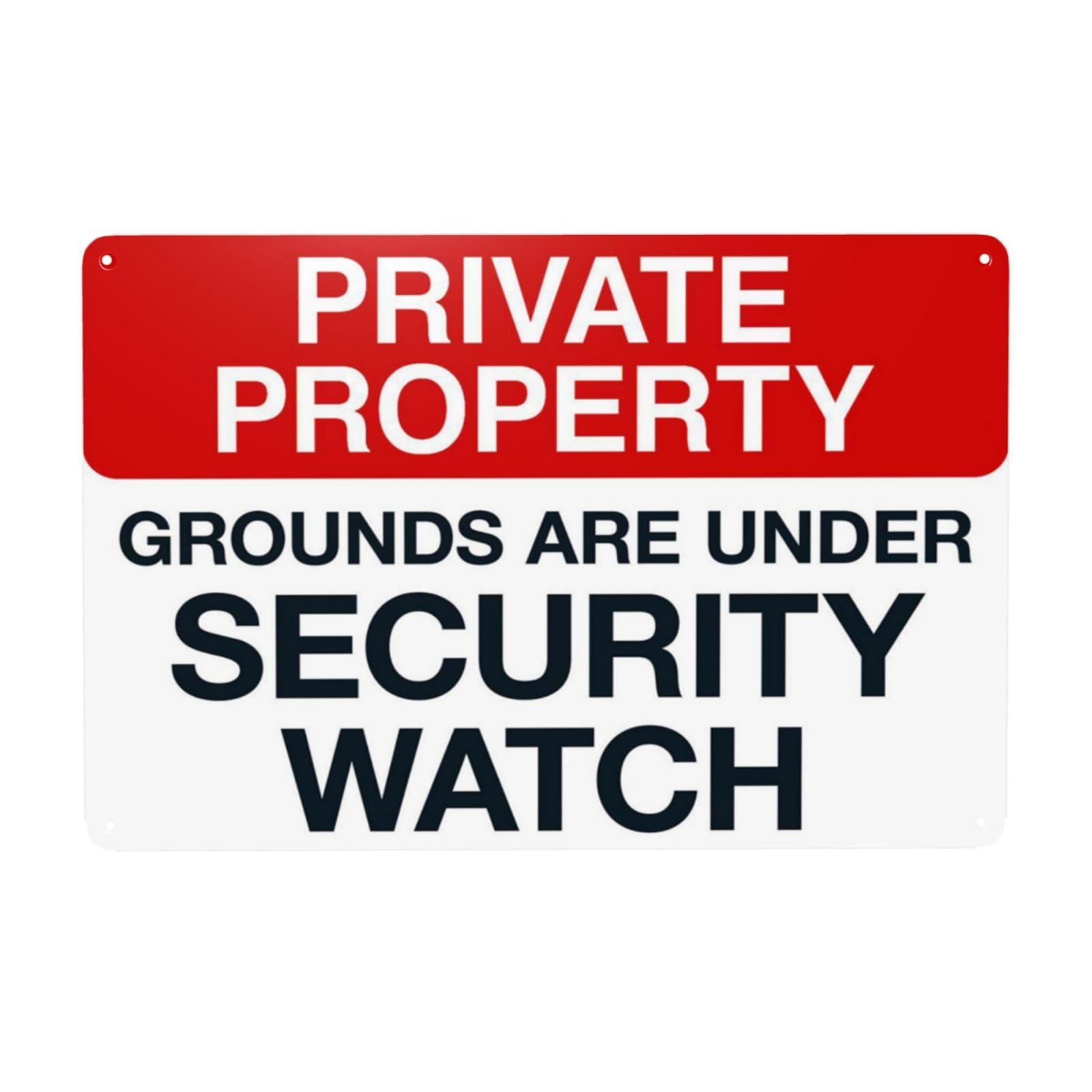 Full Coverage Retro Security Sign, Entire Venue Equipped With Monitoring System Strictly Guard Private Premises 12x8 Inch
