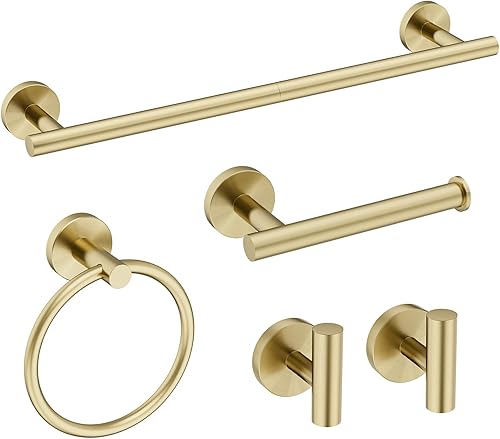 Miniatura 12 de Barra de Toalla Negra Mate, Toallero de Baño de 24 Pulgadas (Longitud Total 26 Pulgadas), Soporte de Toalla Montado en la Pared, Barra de Toalla de