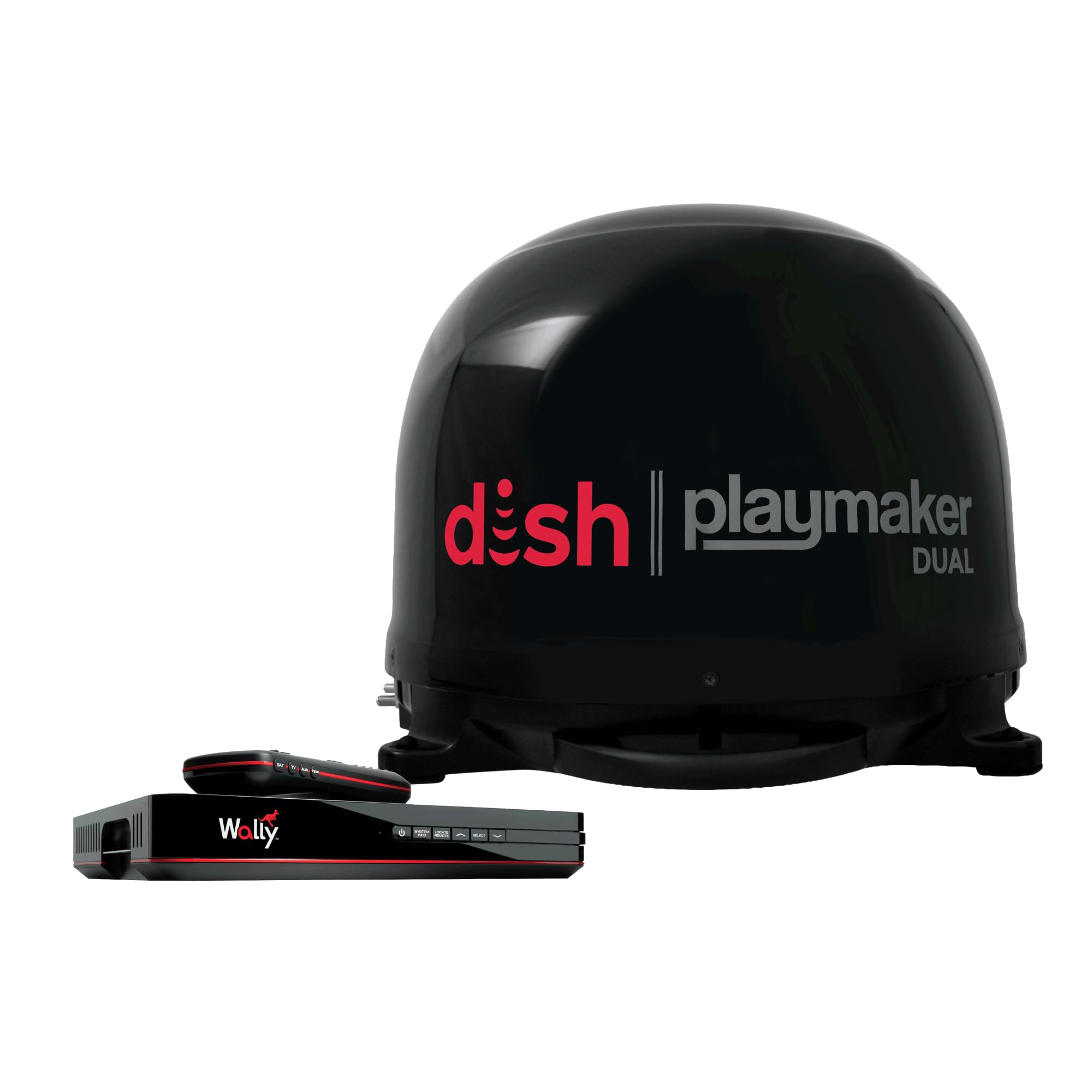 Winegard PL-8035R Black Dish Playmaker HD Satellite Antenna with Dual Receiver Capability, DVR Ready, Fully-Automatic, and Portable for RV, Camper, and Tailgating