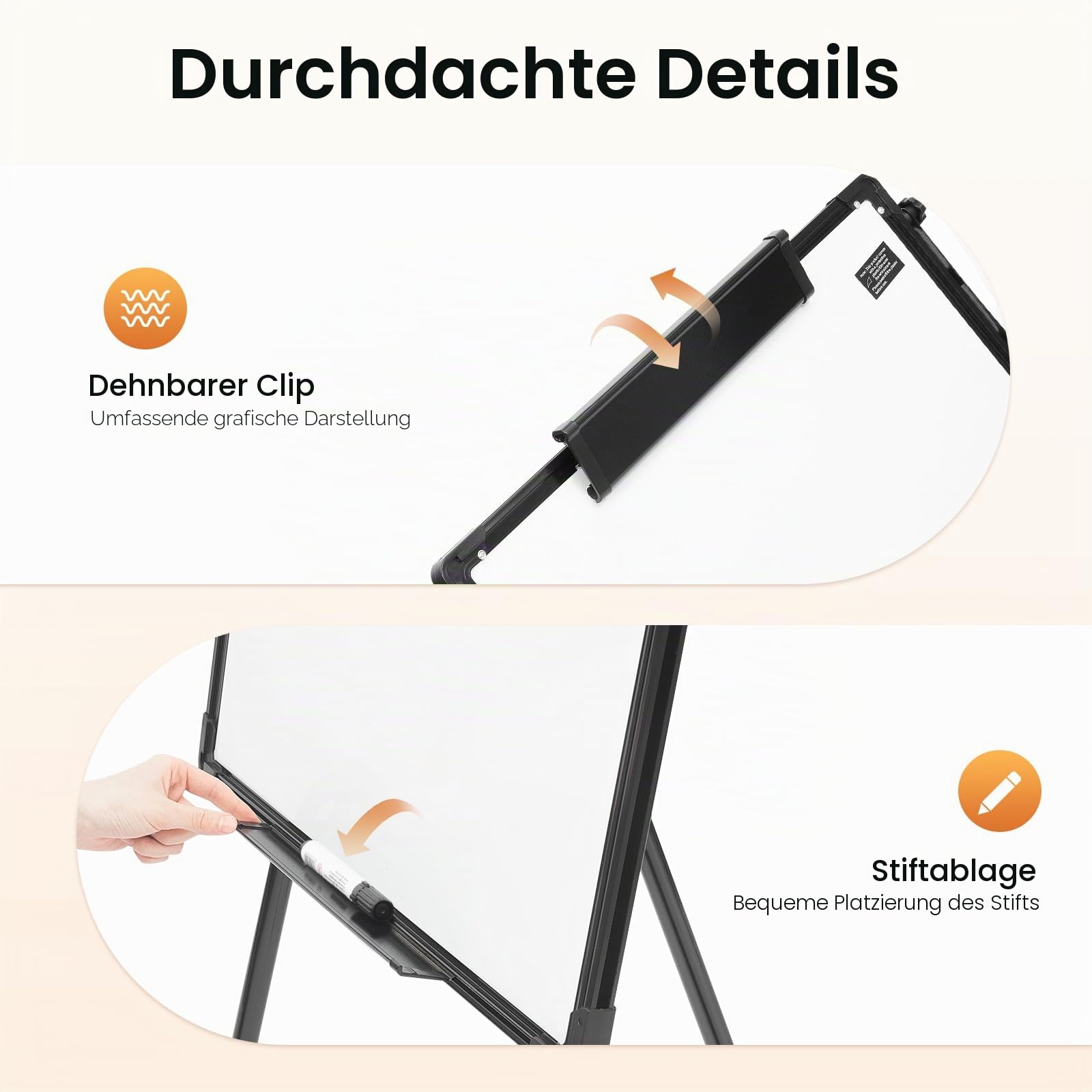 Flipchart auf Rollen mobil und stabil Papierhalter | Büro Ideen