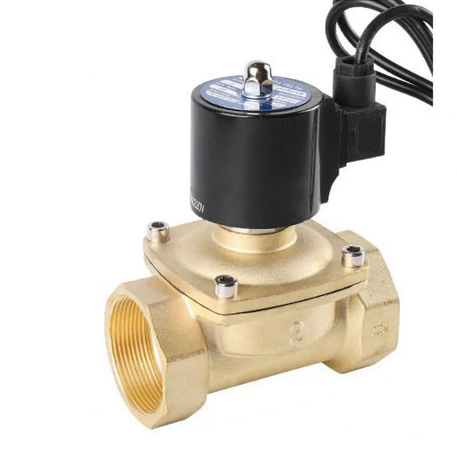 KKCZOFMJ 2" Waterproof Brass Solenoid Valve Normally Closed Fountain Solenoid Valves for Underwater220V 110V 24V 12V 24v(Bsp-380v-nbr-seal)