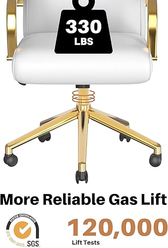 Miniatura 9 de MUZII Silla de oficina cómoda ejecutiva de cuero de 400 libras, silla de escritorio grande y alta, silla de oficina resistente con brazos, sillas