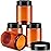 Patelai 4 Pieces Round Wide-mouth Leak Proof Plastic Container Jars with Lids for Travel Storage Makeup Beauty Products Face Creams Oils Salves Ointments DIY Making(10 Ounce,Amber)