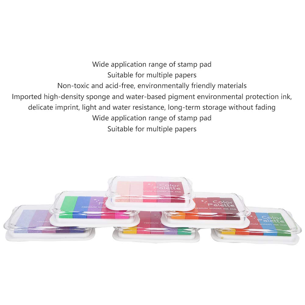 Almohadillas De Tinta Para Sellos Artesanales, Almohadillas De Tinta Lavables De Color DIY, Almohadilla Para Sello De Impresión A Mano No Tóxica Para Sellos De Goma, Papel, álbumes De Recortes, Tela D