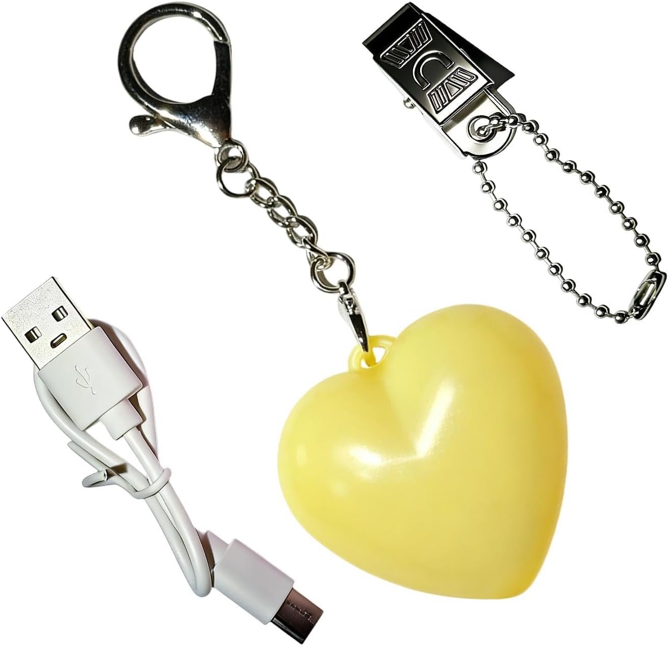 Pocket Flashlight, USB Torch, Mini Key Ring, Safety Lamp, Portable Gadget