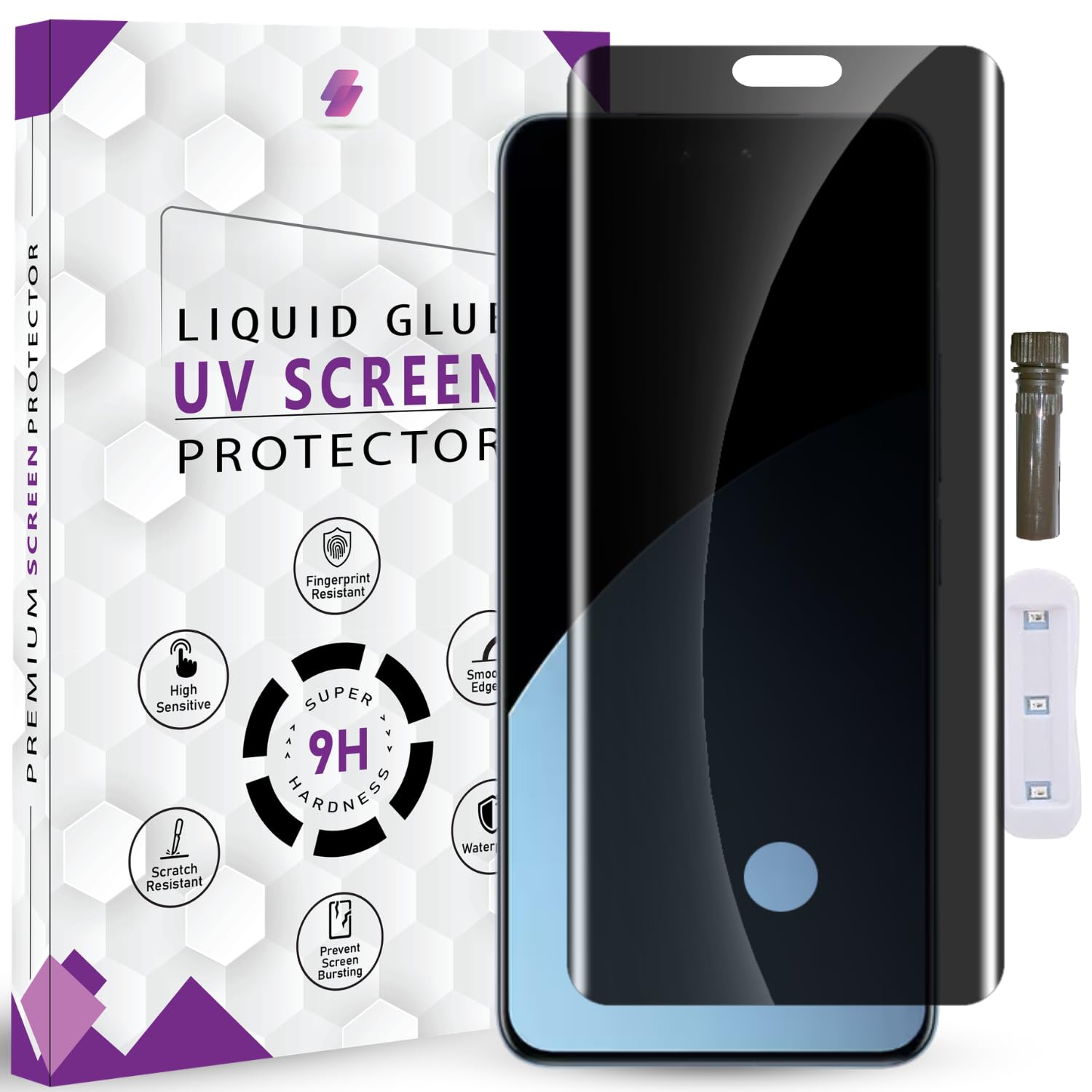 Advanced HD+ UV Privacy Tempered Glass Screen Protector for Xiaomi 14 Civi (6.55 Inch, Pack of 1) Edge to Edge Coverage Anti-Spy 9H Hardness Screen Guard with Installation Kit & Guide
