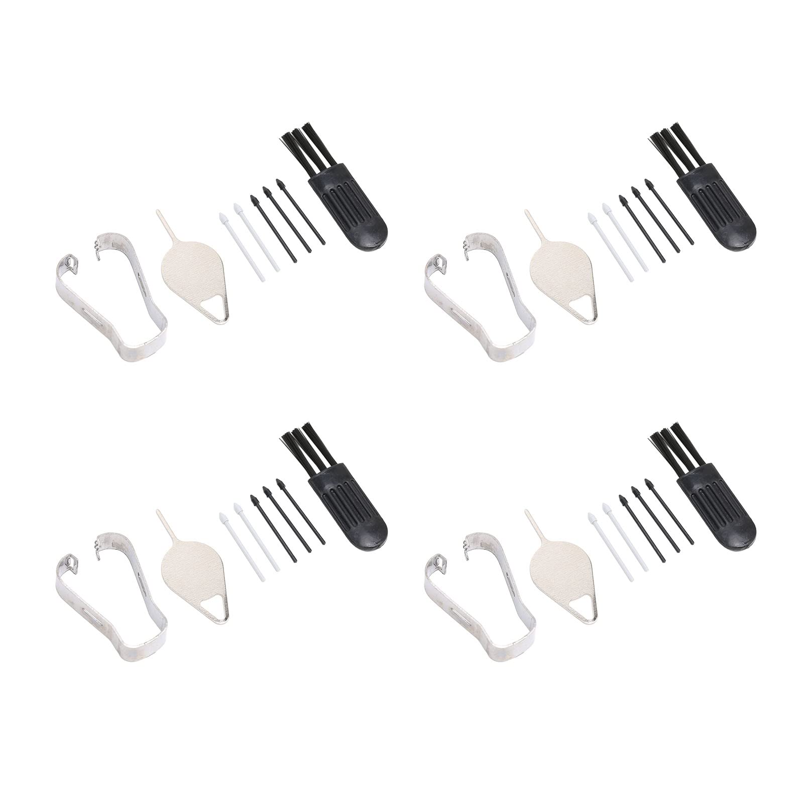 Touch Stylus Pen Tips, Wear Resistance Easy To Install ABS Material Tablet Pen Tips Replacement Refill for Samsung Tablet S7 FE 12.4 Inch T733 black+grey