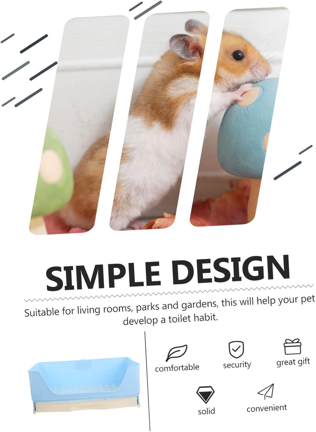 BESPORTBLE Large Plastic Rabbit Litter Box with Detachable Bottom Convenient Bunny Potty for Rabbits Guinea Pigs and Chinchillas Easy to Clean and Install