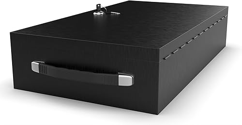 Miniatura 4 de Caja fuerte grande ignífuga, se adapta a documentos legales y más plana, caja de seguridad de acero para el pecho, resistente al fuego para proteger