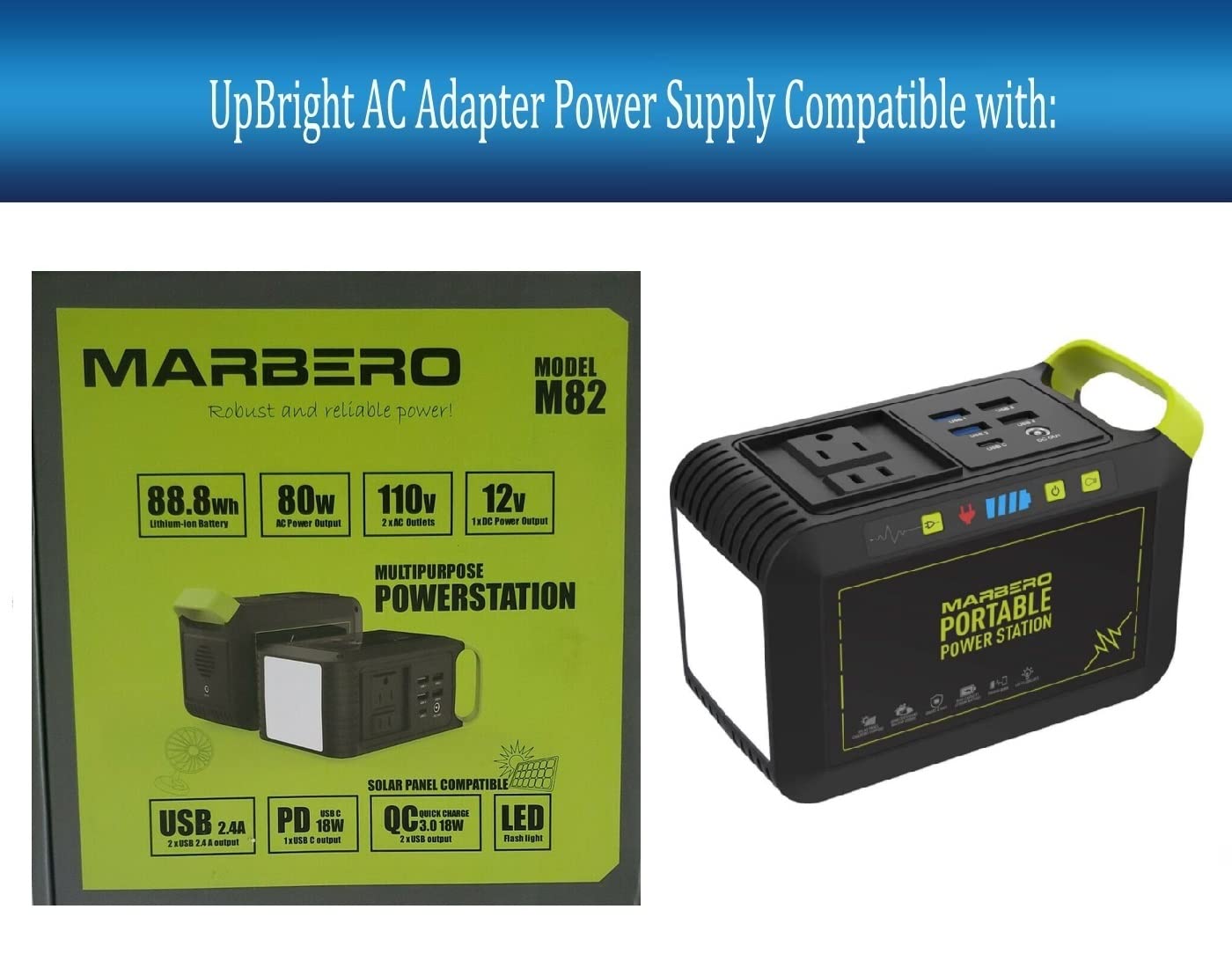 Amazon.com: UpBright 19V AC/DC Adapter Compatible with Marbero M82