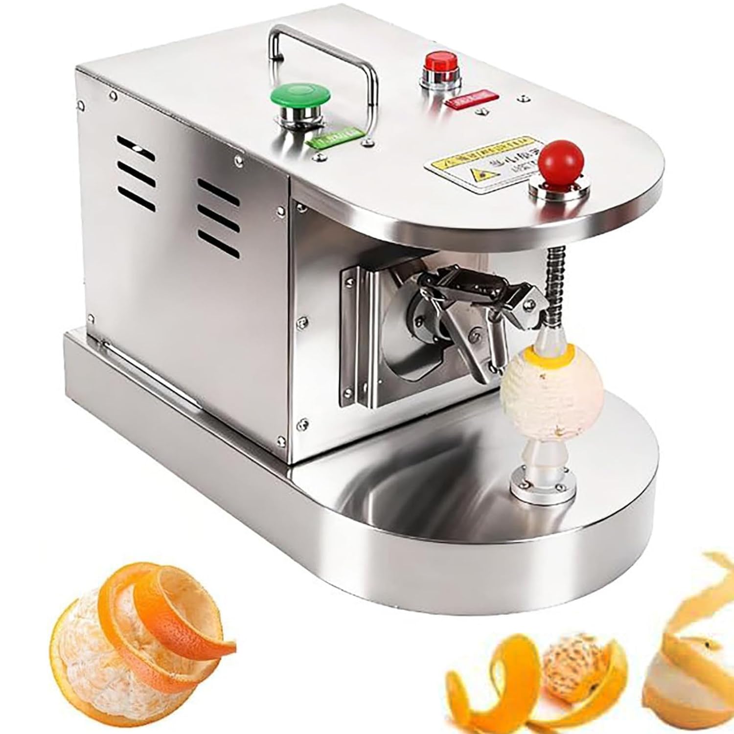 MáQuina Peladora AutomáTica Completa para CíTricos Y Frutas Frescas, Grosor De Pelado Regulable, Rendimiento De 500 Piezas por Hora, para Restaurantes