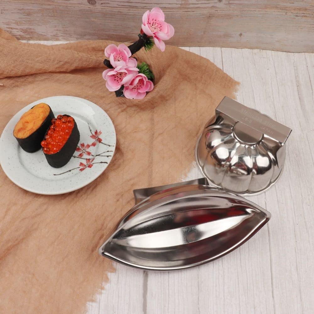 Lot De 2 Moules à Riz En Acier Inoxydable En Forme De Pétale