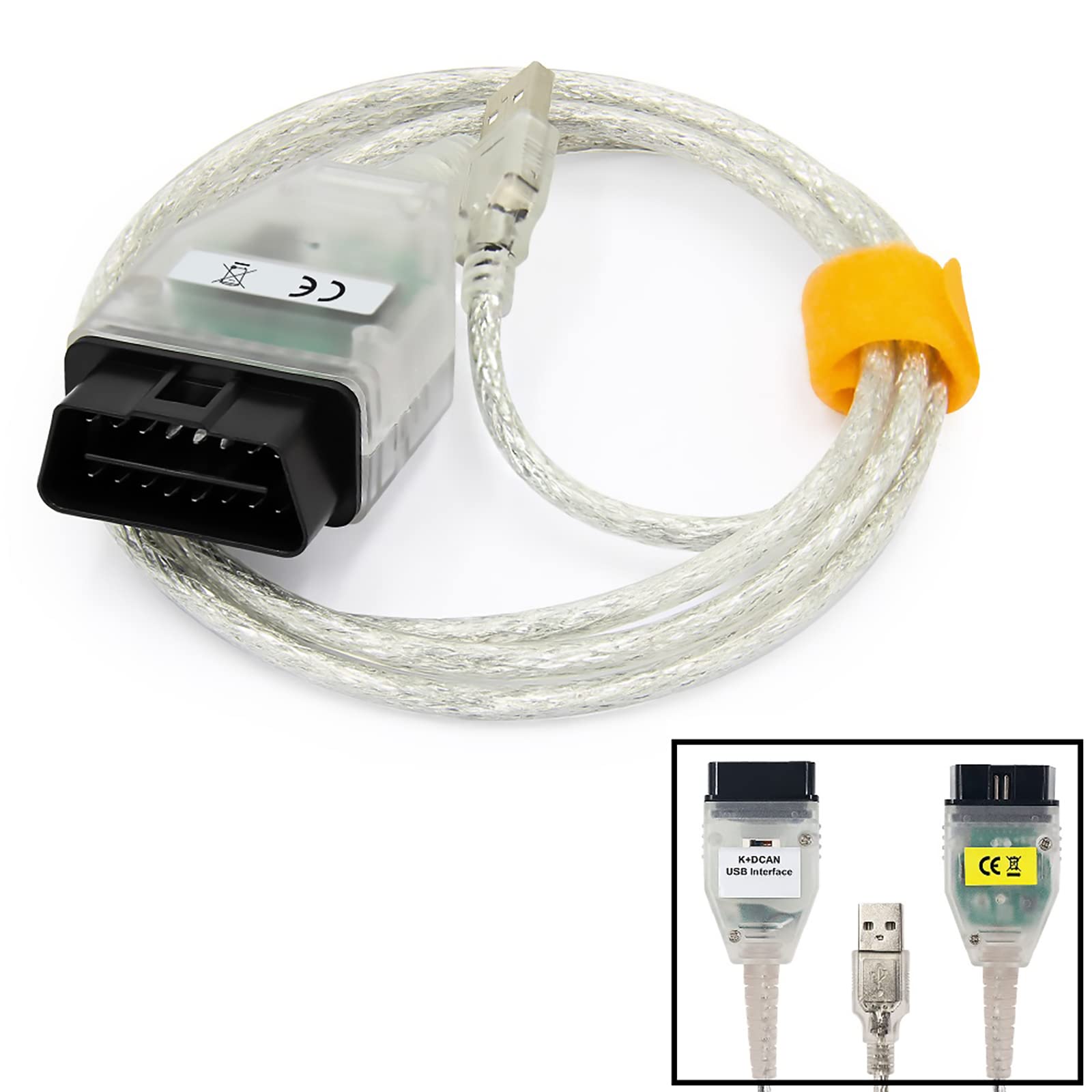 DCAN K+Ediabas k+dcan cable dcan kcan cable OBDii 2M compatible with inpa bmw